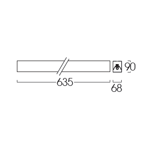 ขนาดของโคมหน้าพลาสติกติดลอย LSLP-1S