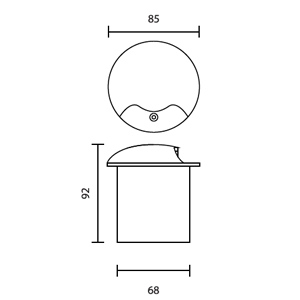 Drawing Uplight LED-SEGA-R1-2W