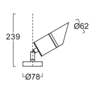 drawing-โคมสปอตไลท์ ส่องต้นไม้ แบบแป้น MR16 GDS 101