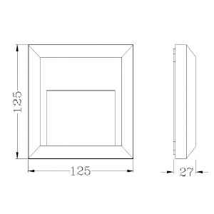 ขนาด-ไฟทางเดิน-HANA-B-3W-LED