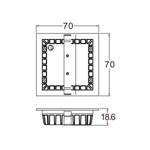 Drawing โคมไฟบันได STEP-A LED 1.5W