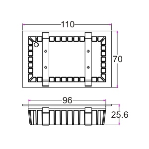 Drawing โคมไฟบันได STEP-B LED 3.5W