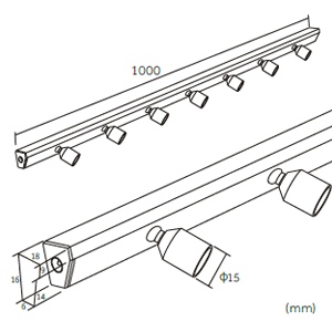 ขนาดไฟตู้โชว์ SAPP LED 7x1W