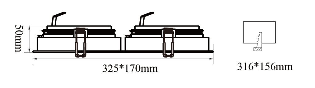 ขนาดโคมไฟดาวน์ไลท์-AR111 SAKURA-S2