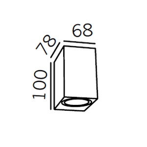 ขนาดไฟติดผนังภายนอก ELLY-1 LED 6W